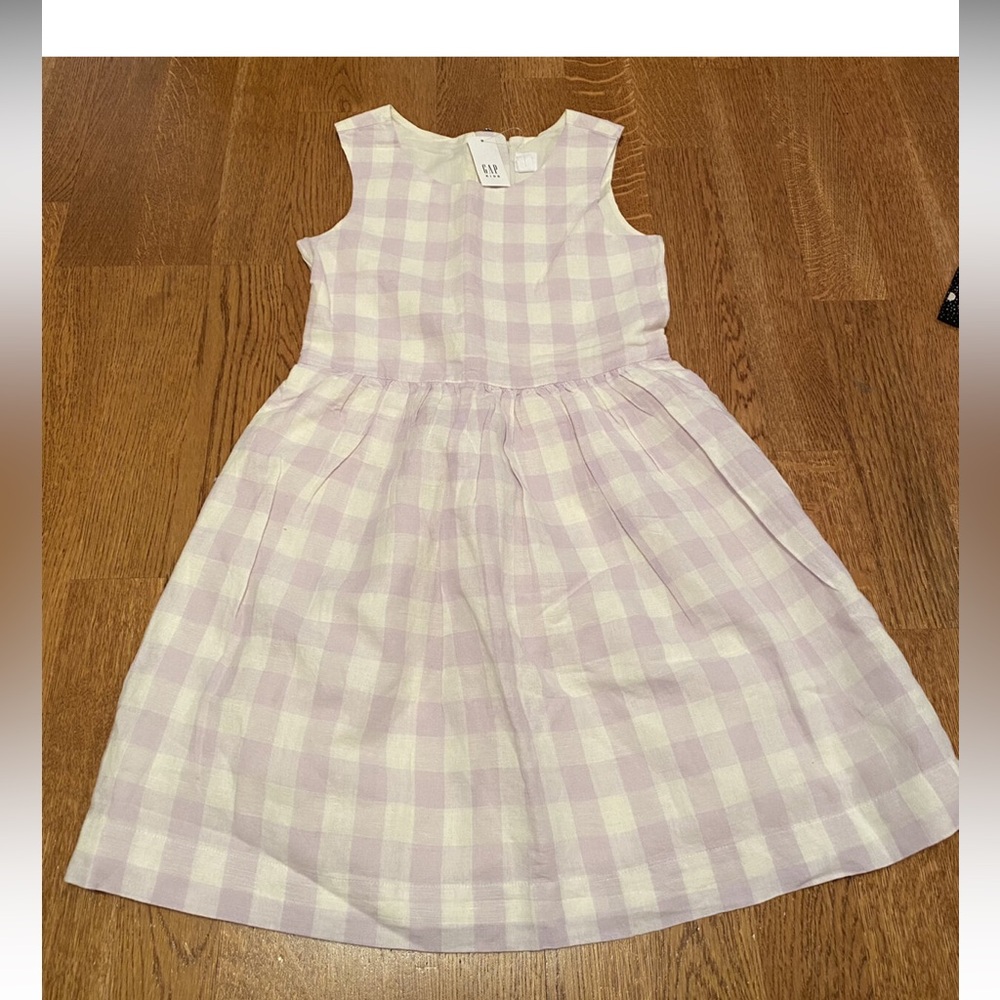 NWT Gap Girls Plaid Check Purple Dress Size Medium - Picture 8 of 10